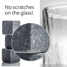 Set of 9 Grey Beverage Chilling Stones [Chill Rocks] Whiskey Stones for Whiskey and other Beverages